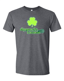 Shamrocks Soft Style Cotton Grey T-shirt - Orders due by Friday, March 24, 2023